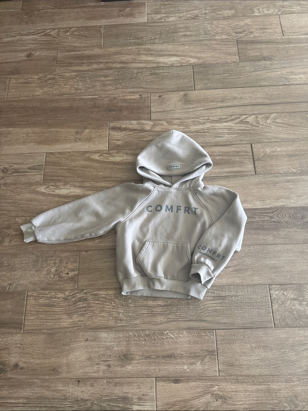 COMFRT Light Gray Hoodie with Front Pocket